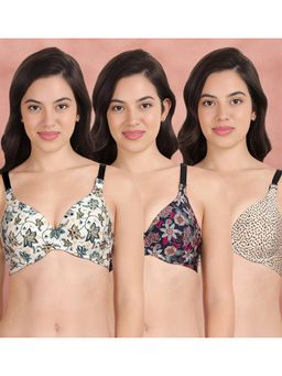 Shyaway - Broad Winged Seamless Multiway Wired T-Shirt Bras (Pack of 3)