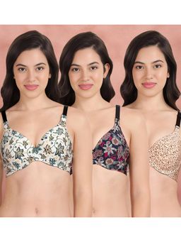 Shyaway - Broad Winged Seamless Multiway Wired T-Shirt Bras (Pack of 3)