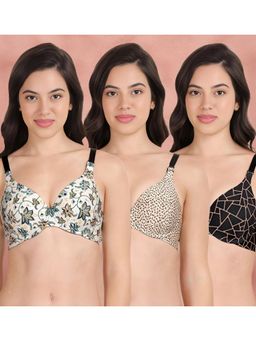 Shyaway - Broad Winged Seamless Multiway Wired T-Shirt Bras (Pack of 3)