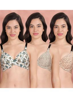 Shyaway - Broad Winged Seamless Multiway Wired T-Shirt Bras (Pack of 3)