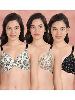 Shyaway - Broad Winged Seamless Multiway Wired T-Shirt Bras (Pack of 3)