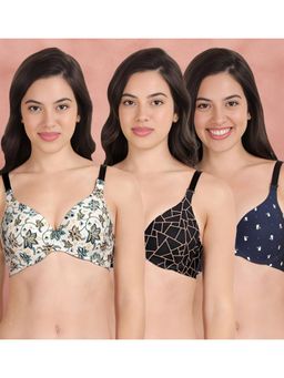 Shyaway - Broad Winged Seamless Multiway Wired T-Shirt Bras (Pack of 3)