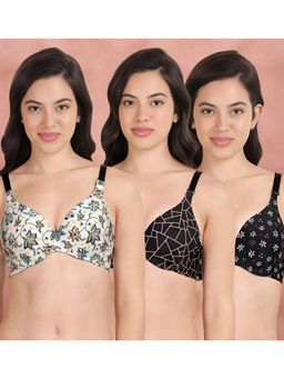 Shyaway - Broad Winged Seamless Multiway Wired T-Shirt Bras (Pack of 3)