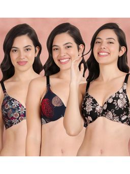 Shyaway - Broad Winged Seamless Multiway Wired T-Shirt Bras (Pack of 3)