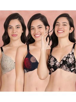 Shyaway - Broad Winged Seamless Multiway Wired T-Shirt Bras (Pack of 3)