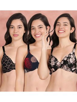 Shyaway - Broad Winged Seamless Multiway Wired T-Shirt Bras (Pack of 3)