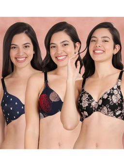 Shyaway - Broad Winged Seamless Multiway Wired T-Shirt Bras (Pack of 3)