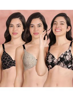 Shyaway - Broad Winged Seamless Multiway Wired T-Shirt Bras (Pack of 3)