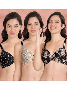 Shyaway - Broad Winged Seamless Multiway Wired T-Shirt Bras (Pack of 3)