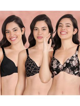 Shyaway - Broad Winged Seamless Multiway Wired T-Shirt Bras (Pack of 3)