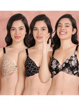 Shyaway - Broad Winged Seamless Multiway Wired T-Shirt Bras (Pack of 3)