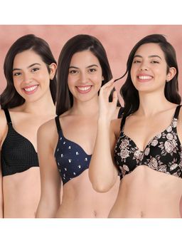 Shyaway - Broad Winged Seamless Multiway Wired T-Shirt Bras (Pack of 3)