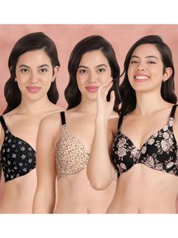 Shyaway - Broad Winged Seamless Multiway Wired T-Shirt Bras (Pack of 3)