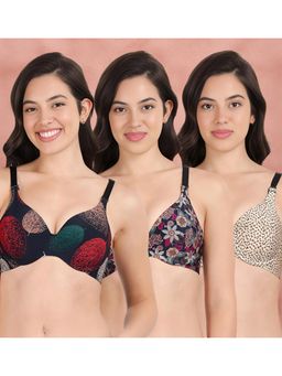 Shyaway - Broad Winged Seamless Multiway Wired T-Shirt Bras (Pack of 3)