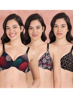 Shyaway - Broad Winged Seamless Multiway Wired T-Shirt Bras (Pack of 3)