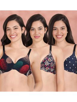 Shyaway - Broad Winged Seamless Multiway Wired T-Shirt Bras (Pack of 3)