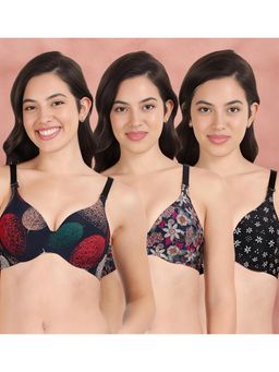 Shyaway - Broad Winged Seamless Multiway Wired T-Shirt Bras (Pack of 3)