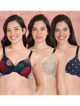 Shyaway - Broad Winged Seamless Multiway Wired T-Shirt Bras (Pack of 3)