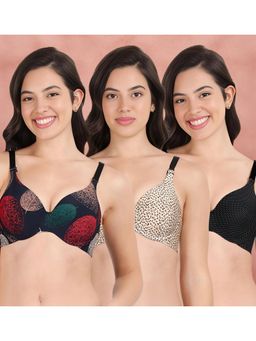Shyaway - Broad Winged Seamless Multiway Wired T-Shirt Bras (Pack of 3)