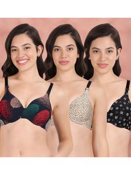 Shyaway - Broad Winged Seamless Multiway Wired T-Shirt Bras (Pack of 3)