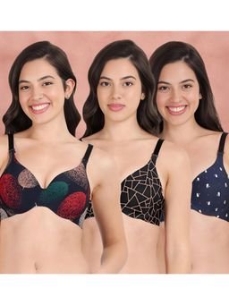 Shyaway - Broad Winged Seamless Multiway Wired T-Shirt Bras (Pack of 3)