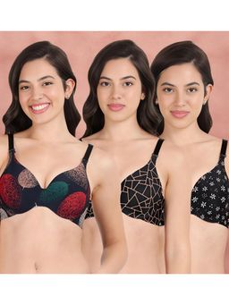Shyaway - Broad Winged Seamless Multiway Wired T-Shirt Bras (Pack of 3)