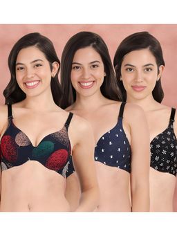 Shyaway - Broad Winged Seamless Multiway Wired T-Shirt Bras (Pack of 3)