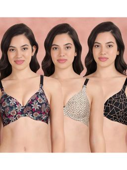 Shyaway - Broad Winged Seamless Multiway Wired T-Shirt Bras (Pack of 3)