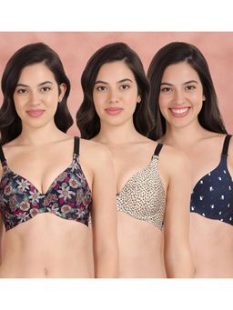 Shyaway - Broad Winged Seamless Multiway Wired T-Shirt Bras (Pack of 3)