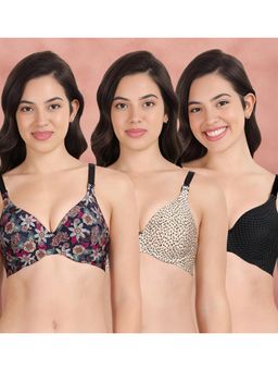 Shyaway - Broad Winged Seamless Multiway Wired T-Shirt Bras (Pack of 3)