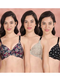 Shyaway - Broad Winged Seamless Multiway Wired T-Shirt Bras (Pack of 3)