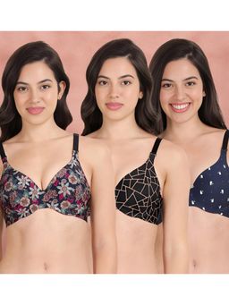 Shyaway - Broad Winged Seamless Multiway Wired T-Shirt Bras (Pack of 3)