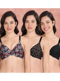 Shyaway - Broad Winged Seamless Multiway Wired T-Shirt Bras (Pack of 3)