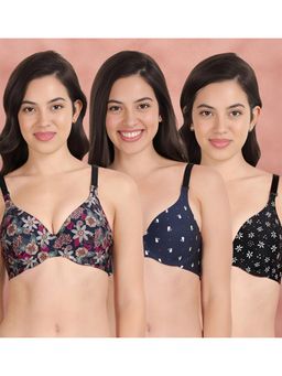 Shyaway - Broad Winged Seamless Multiway Wired T-Shirt Bras (Pack of 3)