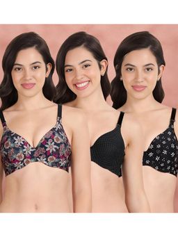 Shyaway - Broad Winged Seamless Multiway Wired T-Shirt Bras (Pack of 3)