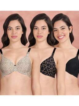 Shyaway - Broad Winged Seamless Multiway Wired T-Shirt Bras (Pack of 3)