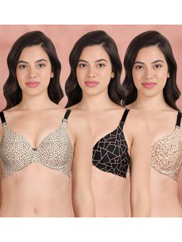 Shyaway - Broad Winged Seamless Multiway Wired T-Shirt Bras (Pack of 3)