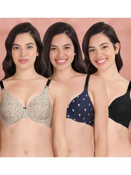 Shyaway - Broad Winged Seamless Multiway Wired T-Shirt Bras (Pack of 3)