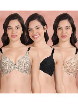 Shyaway - Broad Winged Seamless Multiway Wired T-Shirt Bras (Pack of 3)