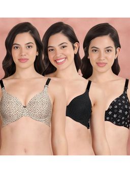 Shyaway - Broad Winged Seamless Multiway Wired T-Shirt Bras (Pack of 3)