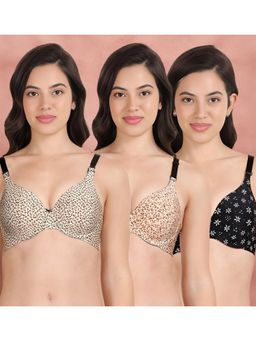 Shyaway - Broad Winged Seamless Multiway Wired T-Shirt Bras (Pack of 3)