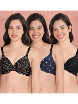 Shyaway - Broad Winged Seamless Multiway Wired T-Shirt Bras (Pack of 3)