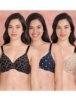 Shyaway - Broad Winged Seamless Multiway Wired T-Shirt Bras (Pack of 3)