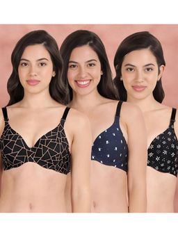 Shyaway - Broad Winged Seamless Multiway Wired T-Shirt Bras (Pack of 3)