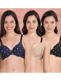 Shyaway - Broad Winged Seamless Multiway Wired T-Shirt Bras (Pack of 3)