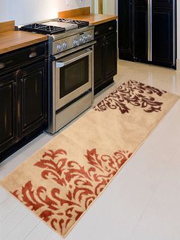 Saral Home - Microfiber Kitchen-Bedside Runner-Beige-50X180 Cm