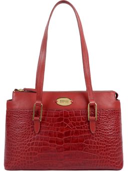 Hidesign - Marsala Red Animal Patterned Tote Bag