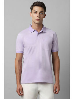 Louis Philippe - Men Lilac Print Polo T-Shirt