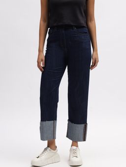 ELLE - Women Blue Solid Straight Fit Jeans