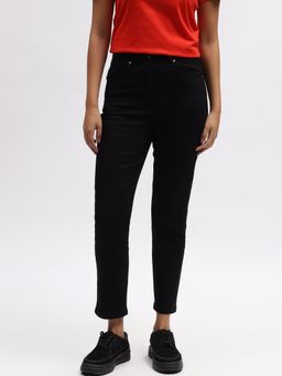 ELLE - Women Black Solid Slim Fit Jeans